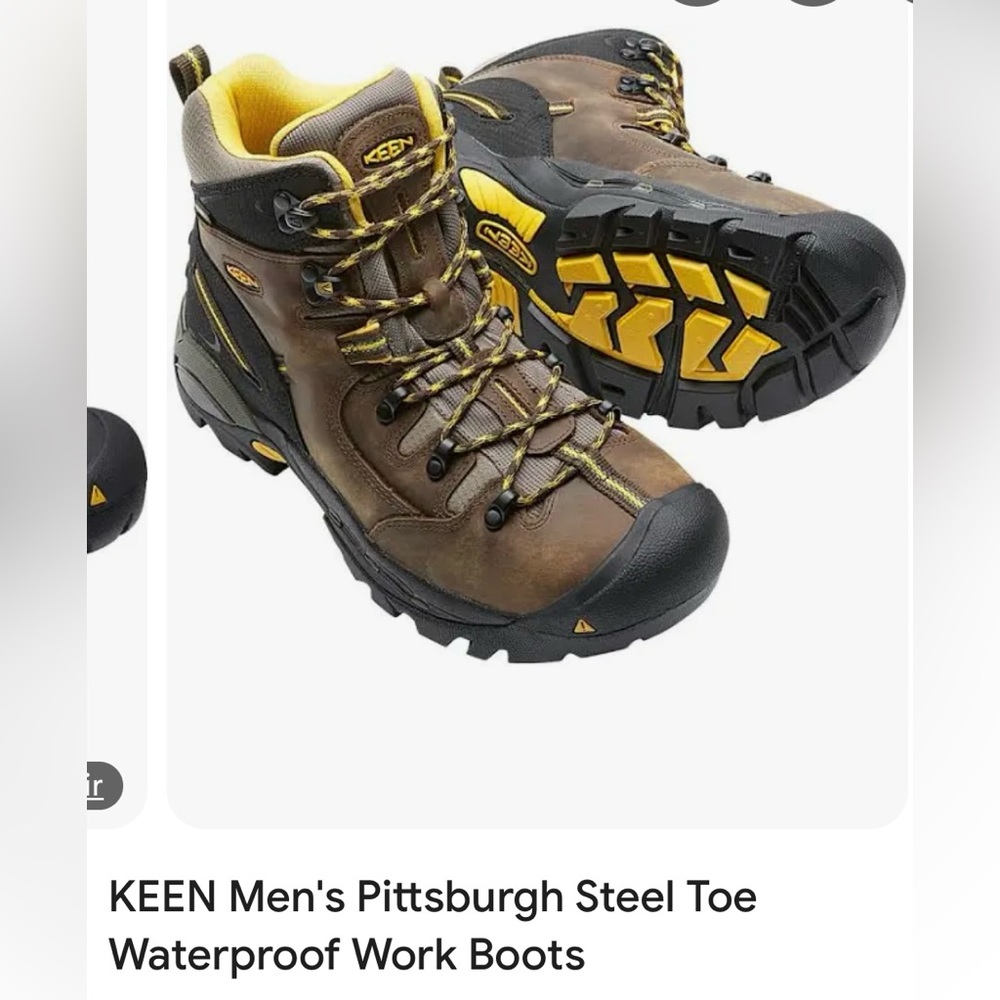 Keen Steel Toe Pittsburgh Utility Leather Work Boots Men’s Size 8 LIKE NEW (NEW)